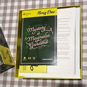 Nancy Drew Mystery at Magnolia Gardens Game-open but never played. Pristine.
